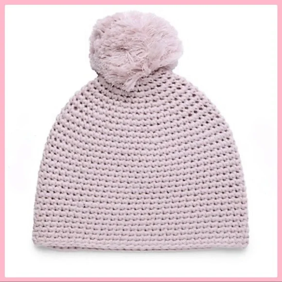 UGG | Accessories | Ugg Ribknit Pompom Beanie Hat Pink  display picture 2